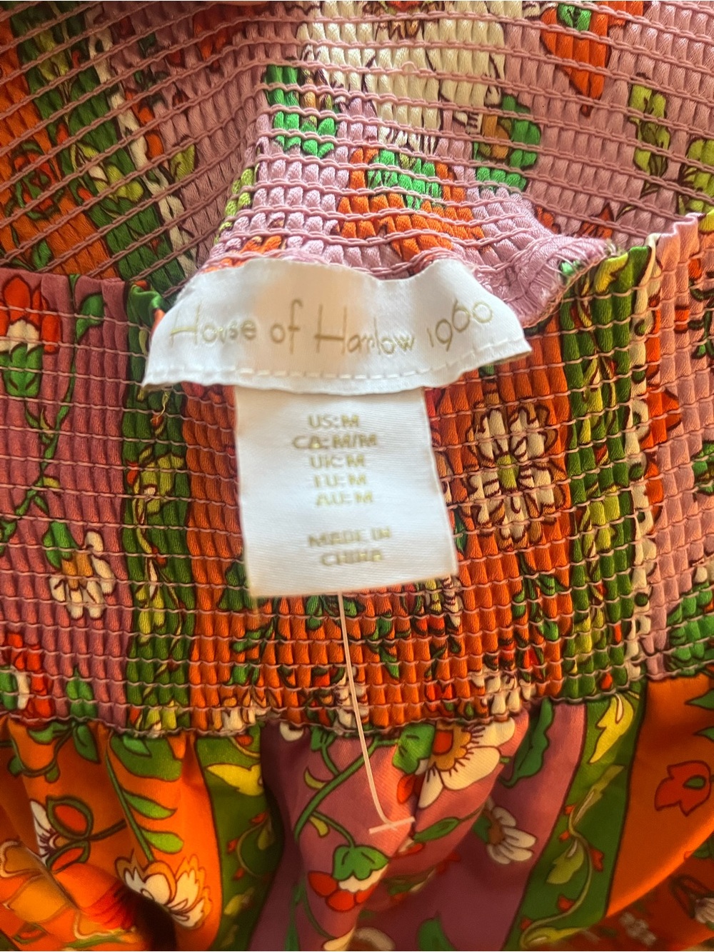 Floral Stripe Wide-Leg Pants with Strapless Top - Orange & Pink & Purple - Picture 2 of 7